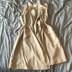 Trench coat style vest